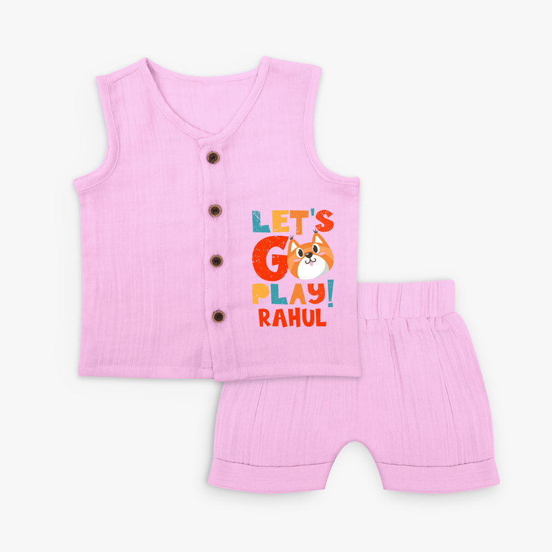 Make Getting Dressed Fun For Your Son With Our "Let's Go Play" Range of Playful Customized Jabla set - LAVENDER ROSE - 0 - 3 Months Old (Chest 9.8")