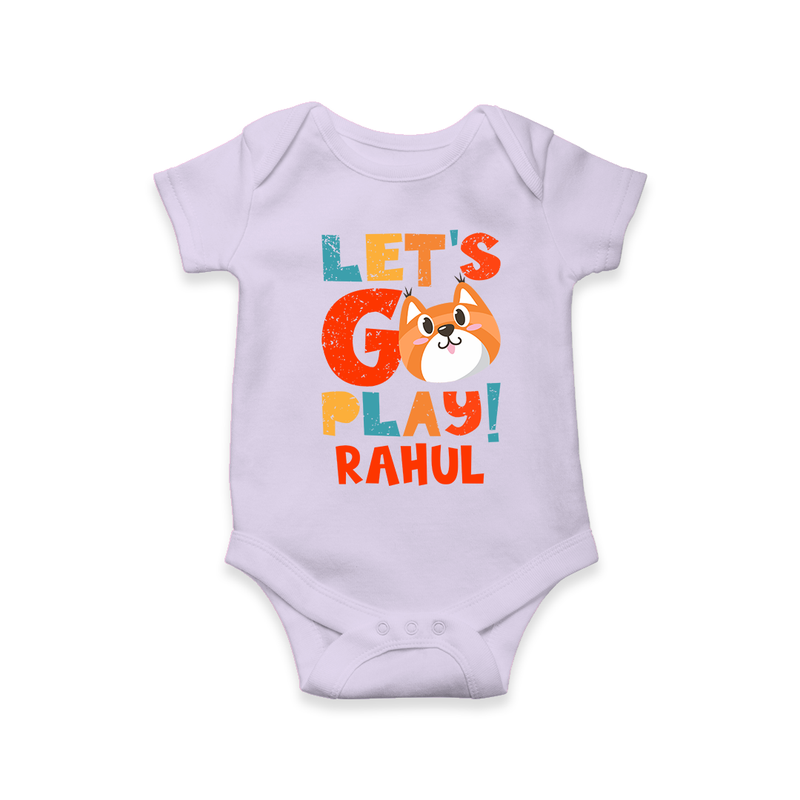 Make Getting Dressed Fun For Your Son With Our "Let's Go Play" Range of Playful Romper - LILAC - 0 - 3 Months Old (Chest 16")