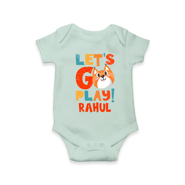 Make Getting Dressed Fun For Your Son With Our "Let's Go Play" Range of Playful Romper - MINT GREEN - 0 - 3 Months Old (Chest 16")