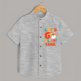 Make Getting Dressed Fun For Your Son With Our "Let's Go Play" Range of Playful Shirts - GREY MELANGE - 0 - 6 Months Old (Chest 21")