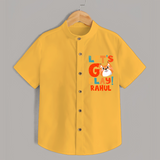 Make Getting Dressed Fun For Your Son With Our "Let's Go Play" Range of Playful Shirts - YELLOW - 0 - 6 Months Old (Chest 21")