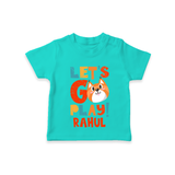 Make Getting Dressed Fun For Your Son With Our "Let's Go Play" Range of Playful T-Shirts - TEAL - 0 - 5 Months Old (Chest 17")