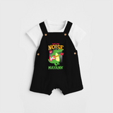 Make Your Little One Stand Out in Style With Our "Make Some Noise" Customized Dungaree set - BLACK - 0 - 5 Months Old (Chest 18")