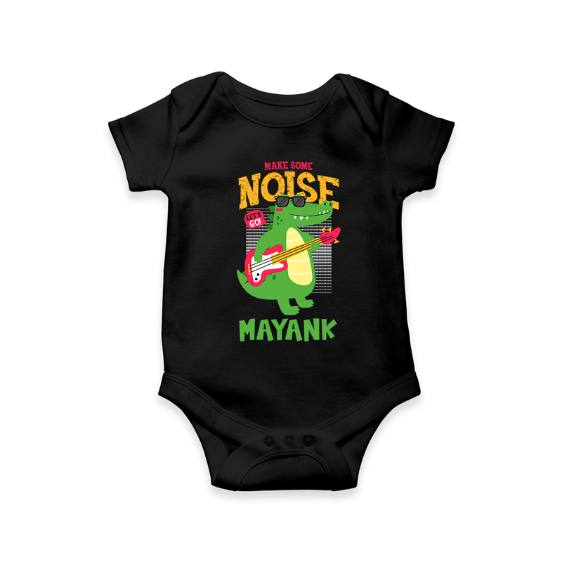 Make Your Little One Stand Out in Style With Our "Make Some Noise" Boys Romper - BLACK - 0 - 3 Months Old (Chest 16")