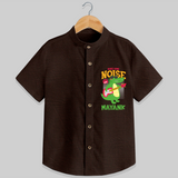 Make Your Little One Stand Out in Style With Our "Make Some Noise" Boys Shirts - CHOCOLATE BROWN - 0 - 6 Months Old (Chest 21")