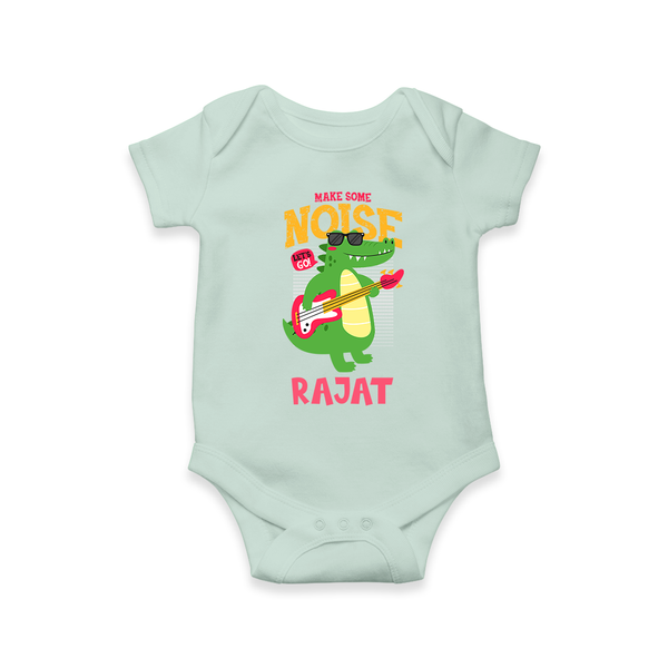 Make Your Little One Stand Out in Style With Our "Make Some Noise" Boys Romper - MINT GREEN - 0 - 3 Months Old (Chest 16")