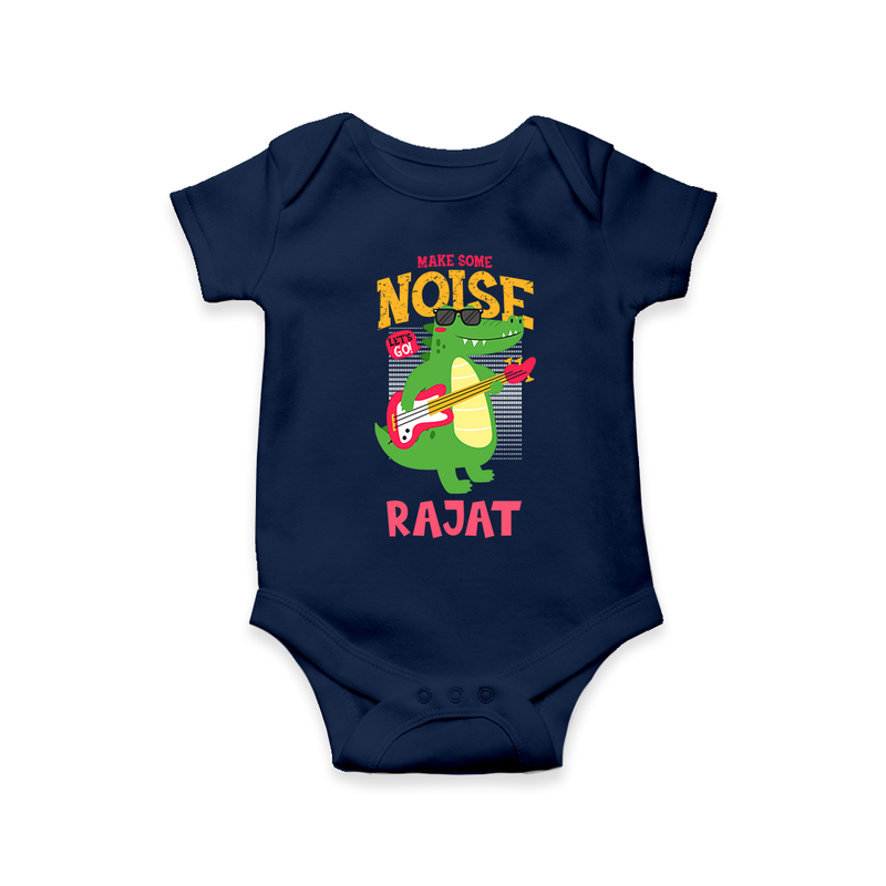 Make Your Little One Stand Out in Style With Our "Make Some Noise" Boys Romper - NAVY BLUE - 0 - 3 Months Old (Chest 16")