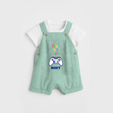 Share The Joy of Creativity And Individuality With Our "Play All Day" Customized Dungaree set - MINT GREEN - 0 - 5 Months Old (Chest 18")