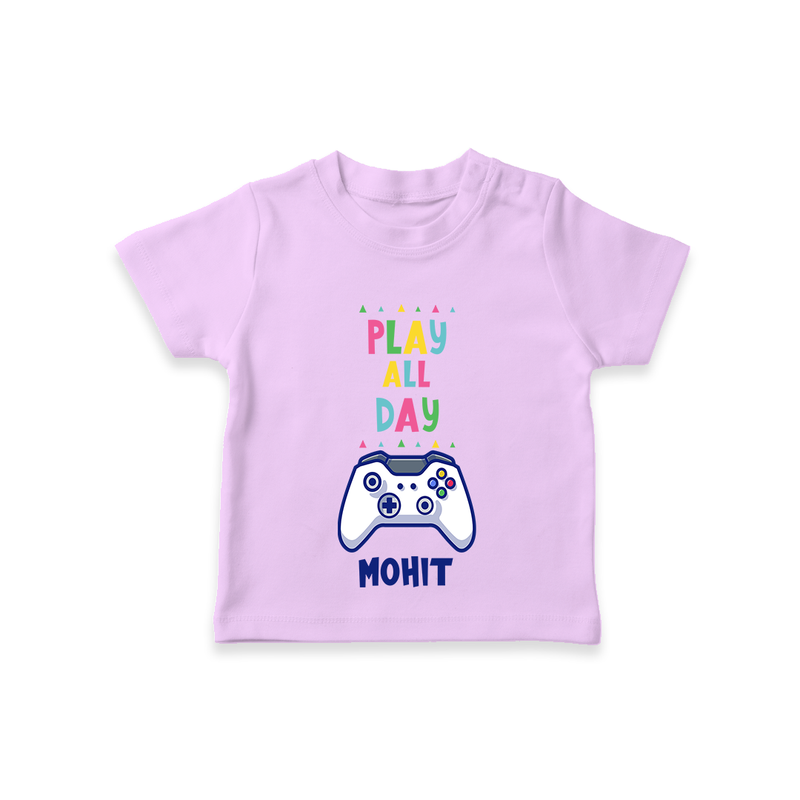 Share The Joy of Creativity And Individuality With Our "Play All Day" Customized T-Shirts - LILAC - 0 - 5 Months Old (Chest 17")