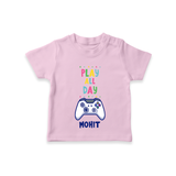 Share The Joy of Creativity And Individuality With Our "Play All Day" Customized T-Shirts - PINK - 0 - 5 Months Old (Chest 17")