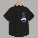 Share The Joy of Creativity And Individuality With Our "Play All Day" Customized Shirts - BLACK - 0 - 6 Months Old (Chest 21")