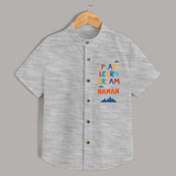Elevate Your Sons Fashion Game by Adding Our "Play Learn Dream" Casual Shirts - GREY MELANGE - 0 - 6 Months Old (Chest 21")