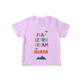 Elevate Your Sons Fashion Game by Adding Our "Play Learn Dream" Casual T-Shirts - LILAC - 0 - 5 Months Old (Chest 17")