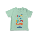 Elevate Your Sons Fashion Game by Adding Our "Play Learn Dream" Casual T-Shirts - MINT GREEN - 0 - 5 Months Old (Chest 17")