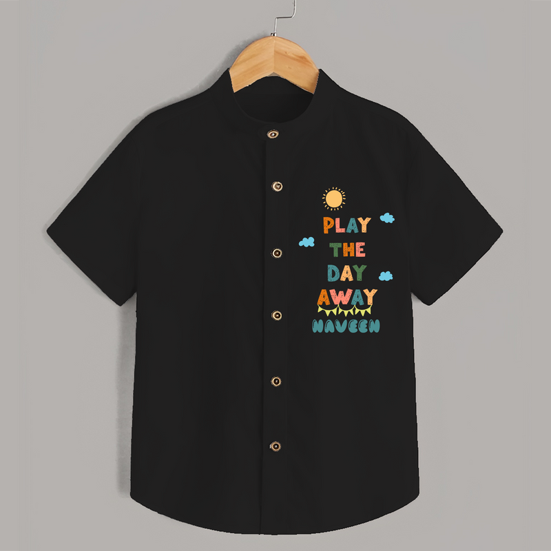 Elevate Your Sons Casual Attire With Our "Play The Day Away" Stylish Shirts - BLACK - 0 - 6 Months Old (Chest 21")