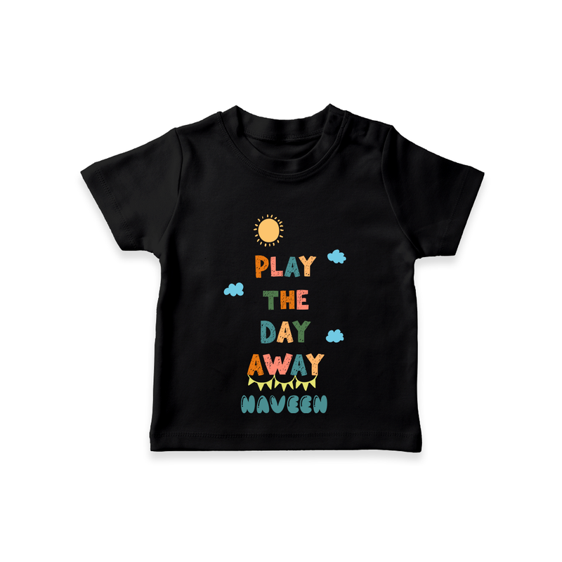 Elevate Your Sons Casual Attire With Our "Play The Day Away" Stylish T-Shirts - BLACK - 0 - 5 Months Old (Chest 17")