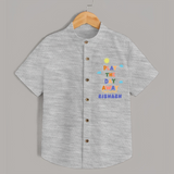 Elevate Your Sons Casual Attire With Our "Play The Day Away" Stylish Shirts - GREY MELANGE - 0 - 6 Months Old (Chest 21")