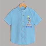 Elevate Your Sons Casual Attire With Our "Play The Day Away" Stylish Shirts - SKY BLUE - 0 - 6 Months Old (Chest 21")