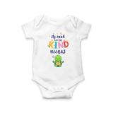 Enhance Your Boys Style Quotient With Our "Its Cool to Be Kind" Casual Romper - WHITE - 0 - 3 Months Old (Chest 16")