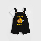 Add a Touch of Whimsy to Their Wardrobe With Our "Sweet Tooth" Customized Dungaree set - BLACK - 0 - 5 Months Old (Chest 18")