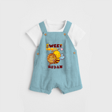 Add a Touch of Whimsy to Their Wardrobe With Our "Sweet Tooth" Customized Dungaree set - ARCTIC BLUE - 0 - 5 Months Old (Chest 18")