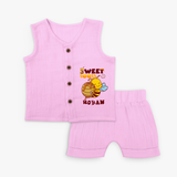 Add a Touch of Whimsy to Their Wardrobe With Our "Sweet Tooth" Customized Jabla set - LAVENDER ROSE - 0 - 3 Months Old (Chest 9.8")