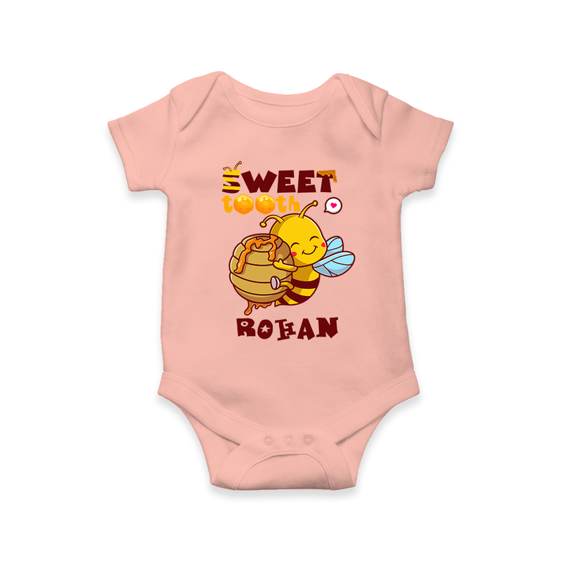 Add a Touch of Whimsy to Their Wardrobe With Our "Sweet Tooth" Casual Romper - PEACH - 0 - 3 Months Old (Chest 16")