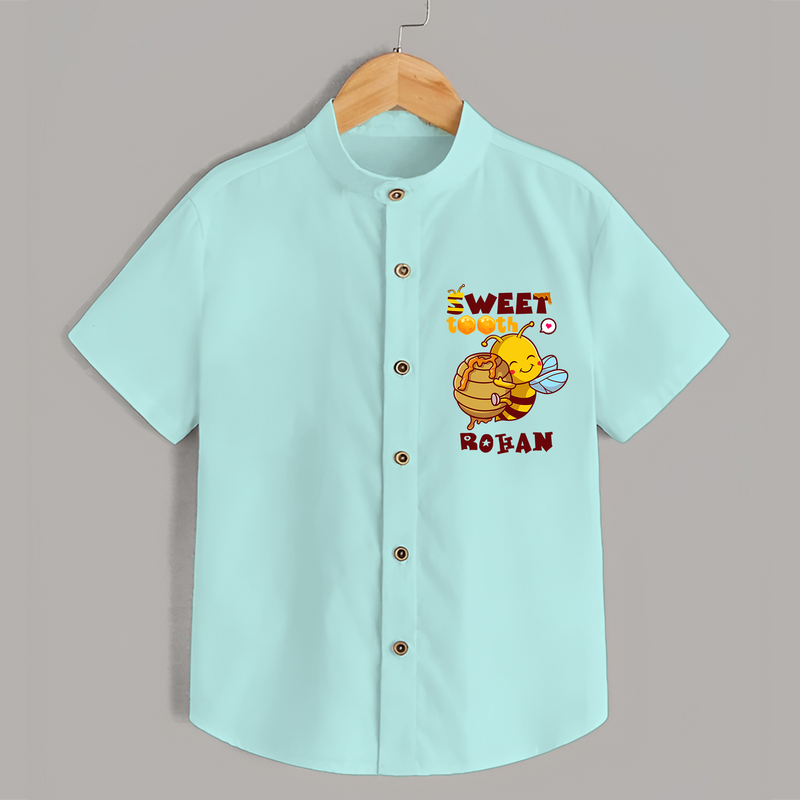 Add a Touch of Whimsy to Their Wardrobe With Our "Sweet Tooth" Casual Shirts - ARCTIC BLUE - 0 - 6 Months Old (Chest 21")