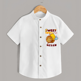 Add a Touch of Whimsy to Their Wardrobe With Our "Sweet Tooth" Casual Shirts - WHITE - 0 - 6 Months Old (Chest 21")