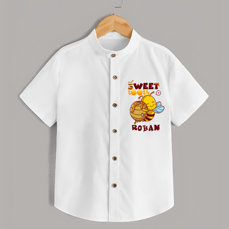 Add a Touch of Whimsy to Their Wardrobe With Our "Sweet Tooth" Casual Shirts - WHITE - 0 - 6 Months Old (Chest 21")