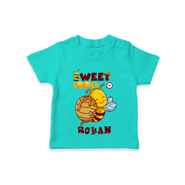 Add a Touch of Whimsy to Their Wardrobe With Our "Sweet Tooth" Casual T-Shirts - TEAL - 0 - 5 Months Old (Chest 17")