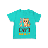 Refresh Your Sons Wardrobe With "Love is a Four Legged Word" Casual T-Shirts - TEAL - 0 - 5 Months Old (Chest 17")