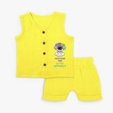 The Little Astronaut - Space Adventure Jabla Set For Babies - YELLOW - 0 - 3 Months Old (Chest 9.8")