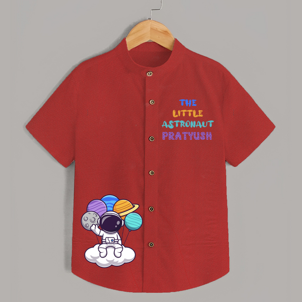 The Little Astronaut Shirt | Personalized Shirt for Future Space Explorers - RED - 0 - 6 Months Old (Chest 23")