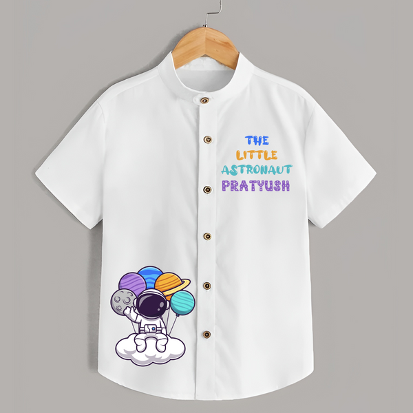 The Little Astronaut Shirt | Personalized Shirt for Future Space Explorers - WHITE - 0 - 6 Months Old (Chest 23")