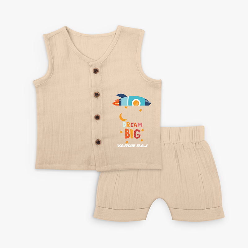 Dream Big - Rocket And Stars Jabla Set - CREAM - 0 - 3 Months Old (Chest 9.8")