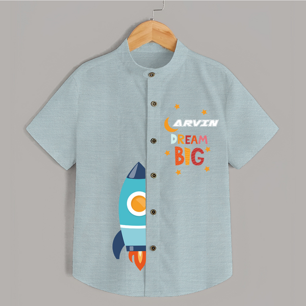 Dream Big Shirt | Custom Shirt for Little Dreamers - ARCTIC BLUE - 0 - 6 Months Old (Chest 23")