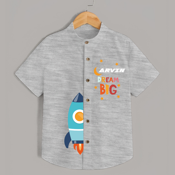 Dream Big Shirt | Custom Shirt for Little Dreamers - GREY - 0 - 6 Months Old (Chest 23")