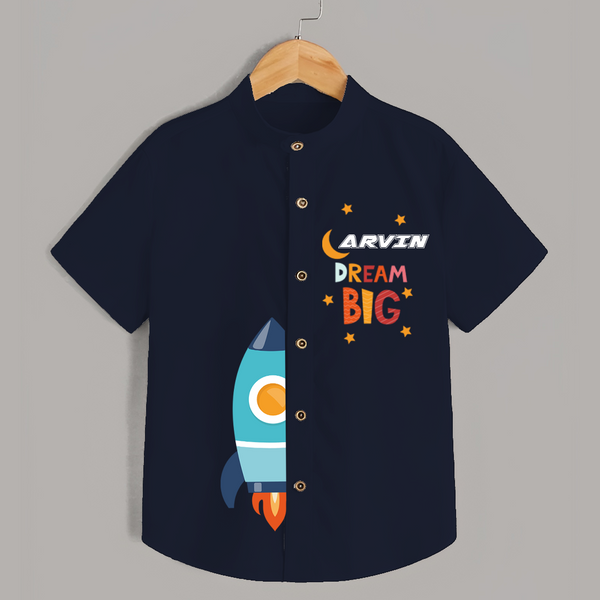 Dream Big Shirt | Custom Shirt for Little Dreamers - NAVY BLUE - 0 - 6 Months Old (Chest 23")