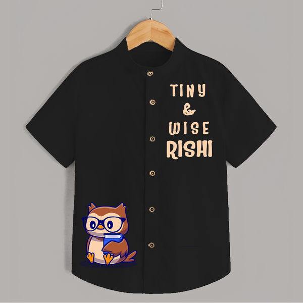 Tiny & Wise Shirt | Personalized Shirt for Little Philosophers - BLACK - 0 - 6 Months Old (Chest 23")