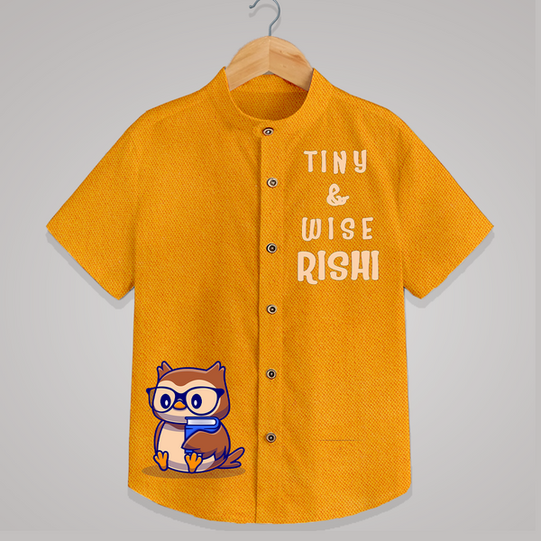 Tiny & Wise Shirt | Personalized Shirt for Little Philosophers - CHROME YELLOW - 0 - 6 Months Old (Chest 23")