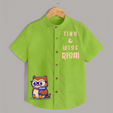 Tiny & Wise Shirt | Personalized Shirt for Little Philosophers - LIME GREEN - 0 - 6 Months Old (Chest 23")