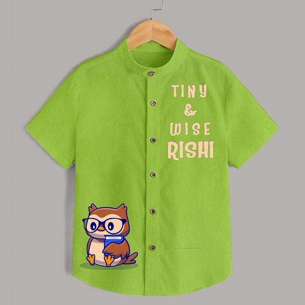 Tiny & Wise Shirt | Personalized Shirt for Little Philosophers - LIME GREEN - 0 - 6 Months Old (Chest 23")
