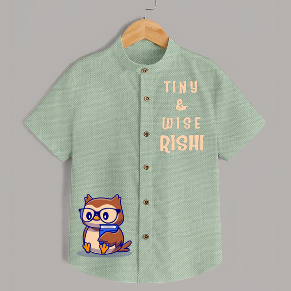 Tiny & Wise Shirt | Personalized Shirt for Little Philosophers - MINT GREEN - 0 - 6 Months Old (Chest 23")