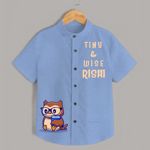 Tiny & Wise Shirt | Personalized Shirt for Little Philosophers - SKY BLUE - 0 - 6 Months Old (Chest 23")