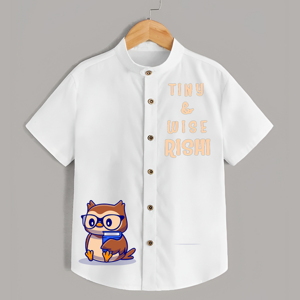 Tiny & Wise Shirt | Personalized Shirt for Little Philosophers - WHITE - 0 - 6 Months Old (Chest 23")