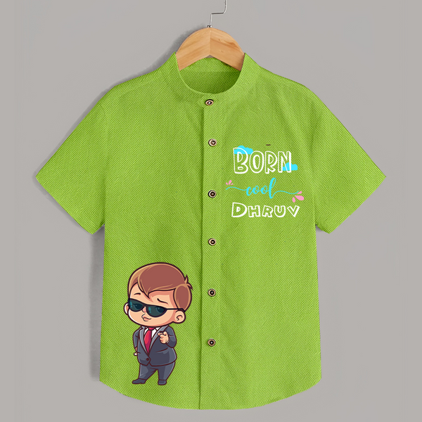 Born Cool Shirt | Custom Shirt for the Coolest Kids - LIME GREEN - 0 - 6 Months Old (Chest 23")