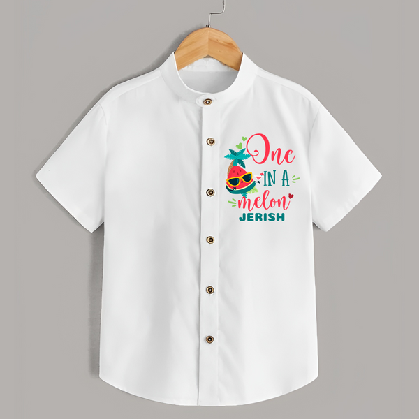 One in a Melon Shirt | Personalized Shirt for Your Little Fruit Lover - WHITE - 0 - 6 Months Old (Chest 23")