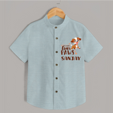 My Hero Has Paws Shirt | Personalized Baby Shirt for Dog Lovers - ARCTIC BLUE - 0 - 6 Months Old (Chest 23")