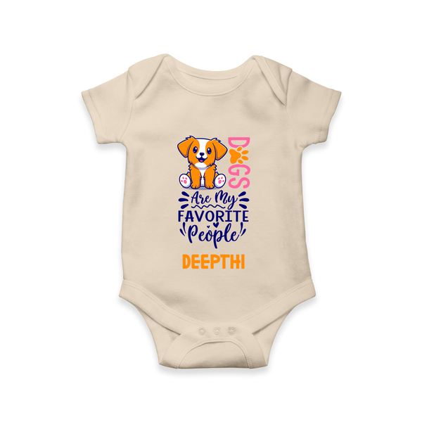 Dogs Are My Favorite People Romper/onesie | Personalized Baby Romper/onesie for Dog Lovers - IVORY - New Born (Chest 14")